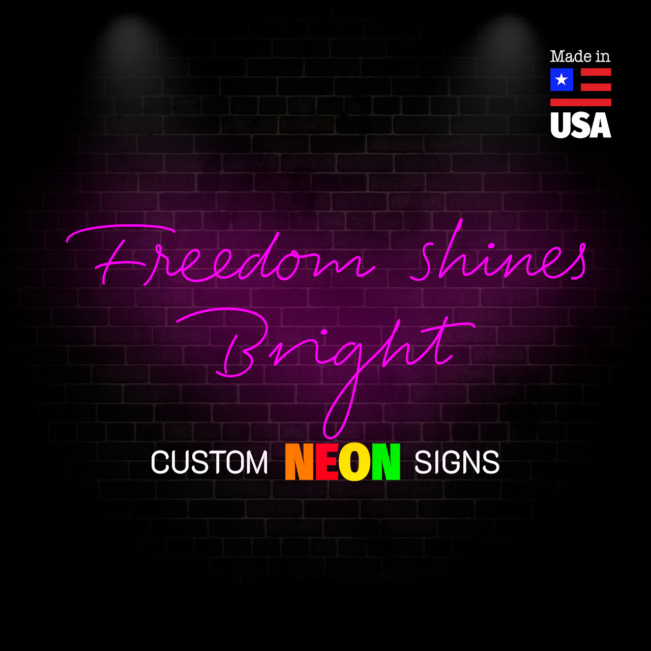 Freedom Shine Bright Neon Signs